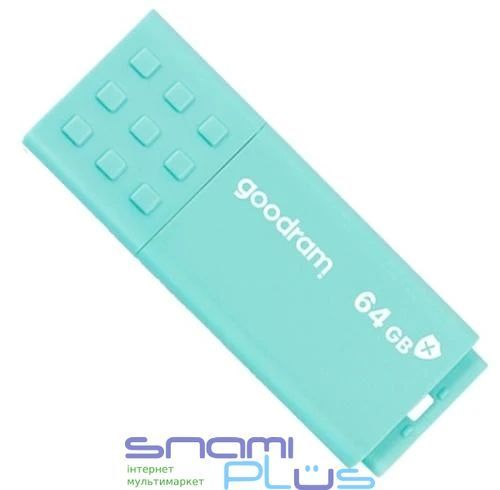 Флеш накопичувач USB 64Gb Goodram UME3 "Care", Teal, USB 3.2 Gen 1 (UME3-0640CRR11) 266048 фото