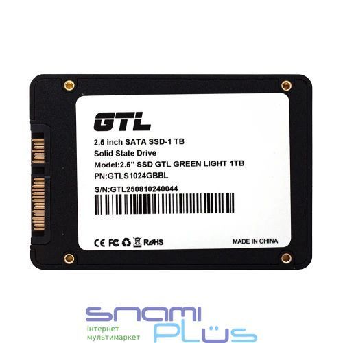 Твердотільний накопичувач SSD 1Tb, GTL Green Light, SATA3, 2.5", Bulk (GTLS1024GBBL) 313549 фото