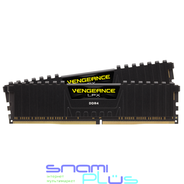 Память 16Gb x 2 (32Gb Kit) DDR4, 3000 MHz, Corsair Vengeance LPX, Black, 16-20-20-38, 1.35V, с радиатором (CMK32GX4M2D3000C16) 170202 фото