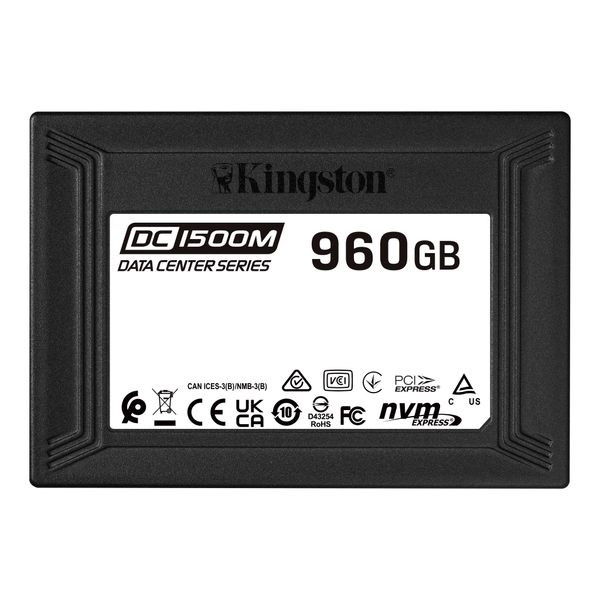 Твердотільний накопичувач U.2 960Gb, Kingston DC1500M, PCI-E 3.0 x4, 3D TLC, 3100/1700 MB/s (SEDC1500M/960G) 232400 фото