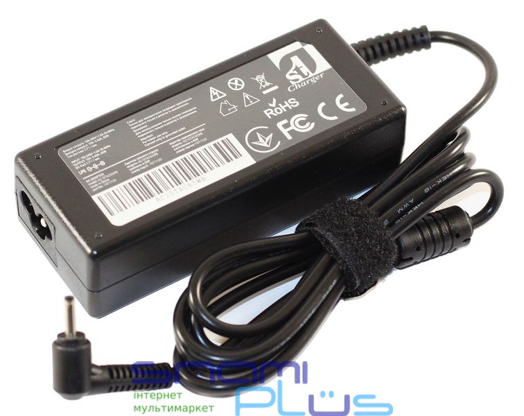 Блок питания для ноутбуков 1stCharger Acer 65W 19V 3.42A 3.0x1.1 силовий кабель Retail BOX (AC1STAC65WB) 220470 фото