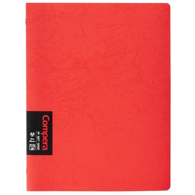 Зошит для нотаток А5, 50 арк, Red, лінія, офсет, на пружині, пластикова обкладинка, Comix 'Compera' (C7005-red) 270395 фото
