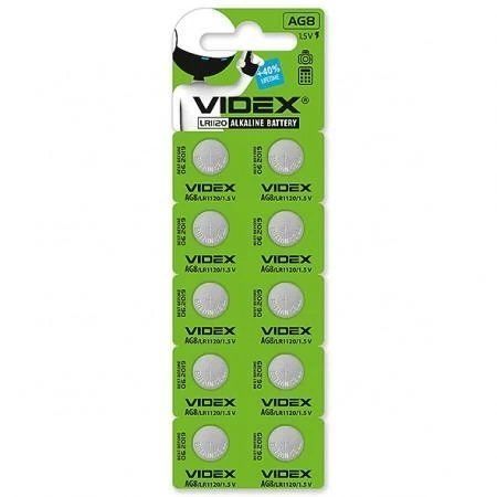 Батарейки AG8/LR1120, Videx Excellent!, 10 шт, Blister 143638 фото
