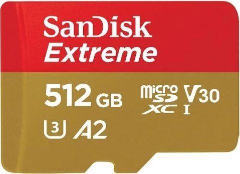 Карта пам'яті microSDXC, 512Gb, SanDisk Extreme, SD адаптер (SDSQXAV-512G-GN6MA) 270535 фото
