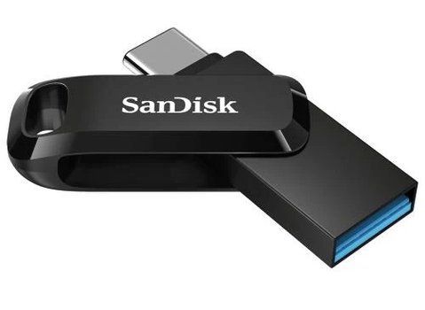 Флеш накопичувач USB 32Gb SanDisk Ultra Dual Go, Black, Type-C / USB 3.2 Gen 1 (SDDDC3-032G-G46) 210467 фото