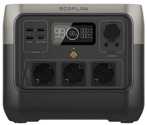 Зарядна станція EcoFlow RIVER 2 Pro, 768 Вт/ч, Вихід 220-240В 940 Вт (х3), Вихід USB-A 5В 2.4A, 12 Вт (х3), Вихід USB-C 5/9/12/15/20 В, 5 A , 100 Вт (х1), Wi-Fi, Bluetooth 273143 фото