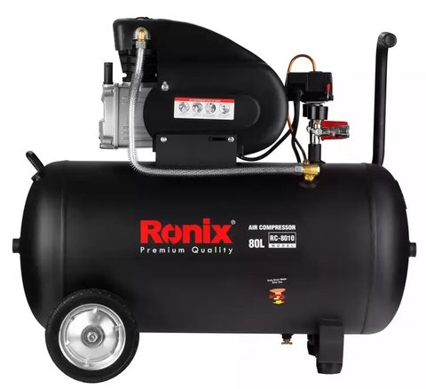 Повітряний компресор Ronix RC-8010, 2500 Вт, 80 л, 2800 об/хв, 8 Бар 284982 фото