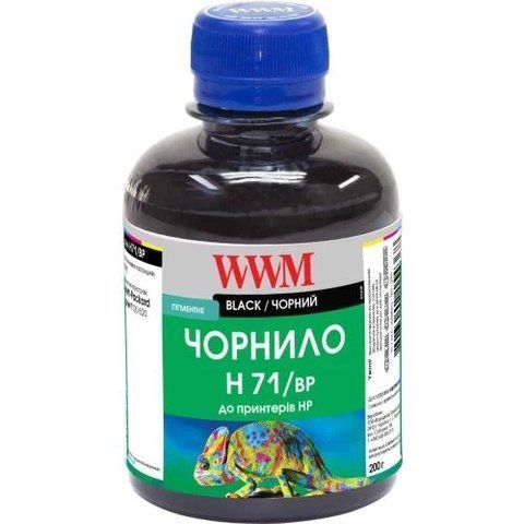 Чорнило WWM HP 711, Black, 200 мл, пігментне (H71/BP) 152076 фото