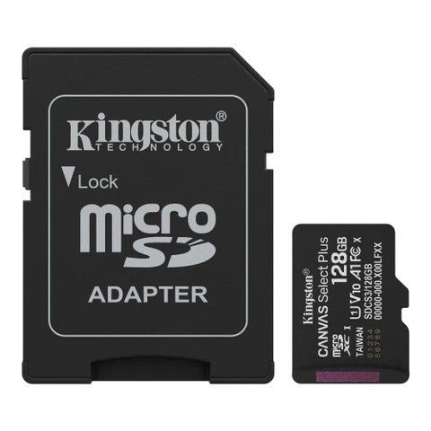 Карта пам'яті microSDXC, 128Gb, Kingston Canvas Select Plus, SD адаптер (SDCS3/128GB) 313142 фото