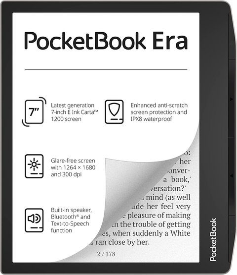 Електронна книга 7' PocketBook 700 Era Stardust Silver E-Ink Carta 1200, 1680x1264, 300 dpi, Wi-Fi, microSD, 16Гб, IPX8, 1700 мА* год, підсвічування (PB700-U-16-WW) 252502 фото