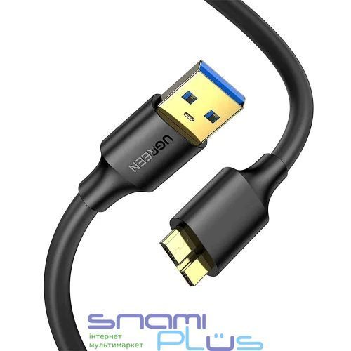 Кабель USB 3.0 AM - microUSB (5P), 1 м, Black, Ugreen US130 (10841) 322102 фото