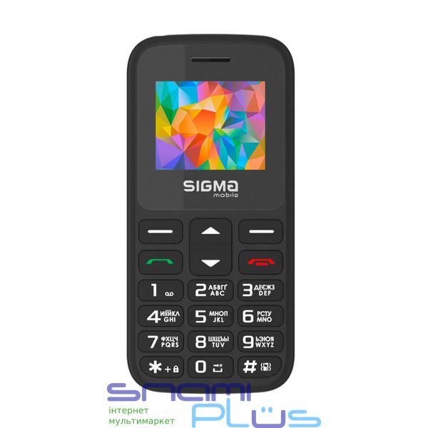 Мобильный телефон Sigma mobile Comfort 50 HIT2020 Black 'бабушкофон', 2 Mini-SIM + Micro-SIM, дисплей 1.77' цветной (128x160), моноблок, SC6531E, поддержка MicroSD (до 32 ГБ), FM-радио, фонарик, BT, Cam 0.3Mp, 1450 mAh 187011 фото
