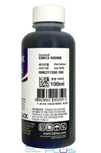 Чорнило InkTec Epson E0013, Black, 100 мл, пігментне (E0013-100MB) 64724 фото