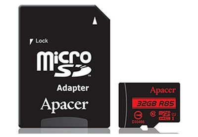 Карта пам'яті microSDHC, 32Gb, Class10, Apacer SD адаптер, AP32GMCSH10U5-R 170618 фото