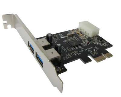 Контролер PCI-E x1 - 2 x USB 3.0, Dynamode, чіпсет NEC PD720200, дод. живлення Molex (USB30-PCIE-2) 269441 фото