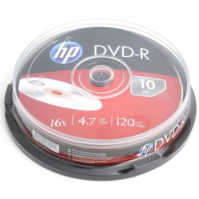 Диск DVD-R 10 HP, 4.7Gb, 16x, Cake Box (DME00026-3) 216987 фото