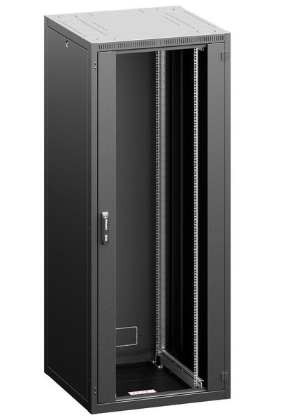 Шафа серверна, підлогова, 42U, 19', Conteg iSEVEN Ri7, Black (RAL 9005), 600 х 800 мм, IP30, скляні двері, вентиляційні отвори, до 800 кг (RI7-42-60/80-H) 268909 фото