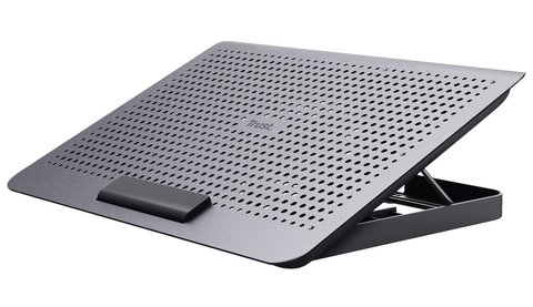 Підставка для ноутбука до 16' Trust Exto, Grey, 1x18 см вентилятор (650 rpm, 35 dB), сітчасте алюмінієве верхнє покриття, 350х255х25 мм, 630 г (21962) 265948 фото