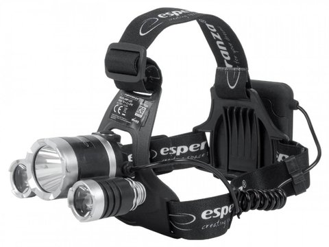 Ліхтар налобний Esperanza EOT026 Cepheus, Black, 200 Лм, світлодіод Cree T6 LED, макс. дальність: до 300 м, 3 режими освітлення, 4xAA 243401 фото