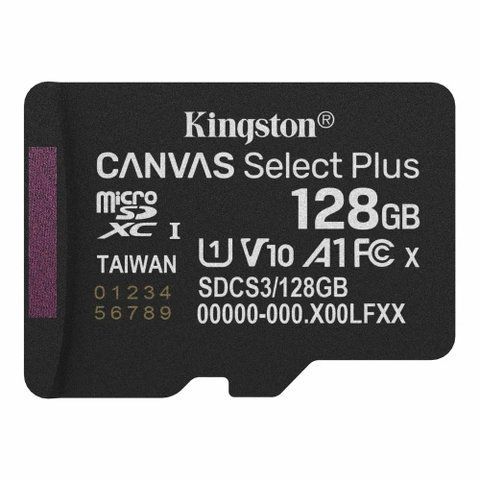 Карта пам'яті microSDXC, 128Gb, Kingston Canvas Select Plus, без адаптера (SDCS3/128GBSP) 313143 фото