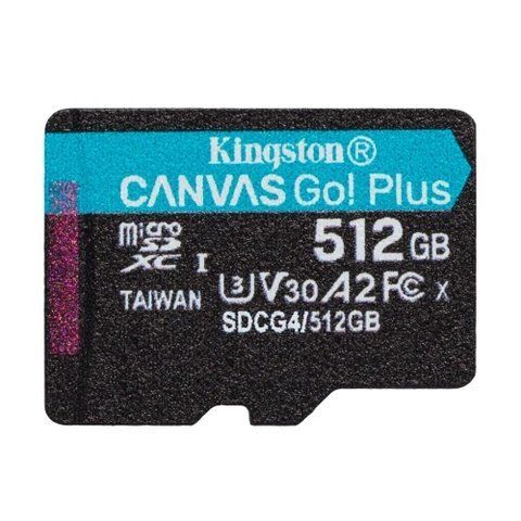 Карта пам'яті microSDXC, 512Gb, Kingston Canvas Go! Plus, без адаптера (SDCG4/512GBSP) 306630 фото