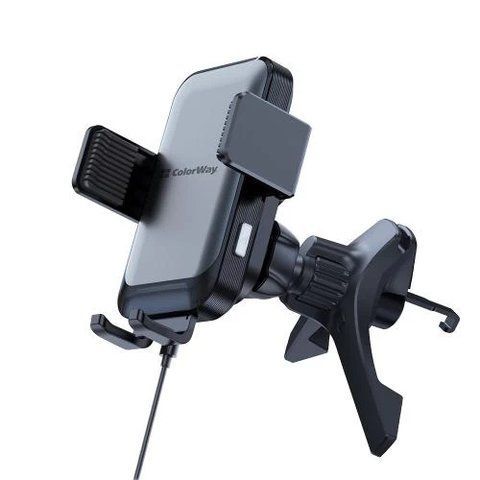 Автотримач для телефону ColorWay AutoSense Car Wireless Charger 2, Black, 15 Вт (CW-CHAW040Q-BK) 287870 фото