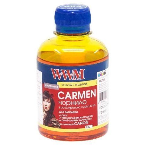 Чорнило WWM Canon CARMEN, Yellow, 200 мл, водорозчинне, універсальне (CU/Y) 49662 фото