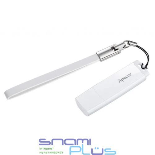 Флеш накопичувач USB 64Gb Apacer AH336, White, USB 2.0 (AP64GAH336W-1) 173510 фото