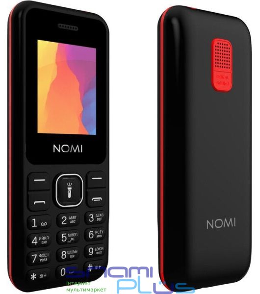 Мобильный телефон Nomi i1880 Red+Black, 2 Sim, 1.77' (128x160) TN, microSD, BT, MP3, Li-Ion 600mAh 261714 фото