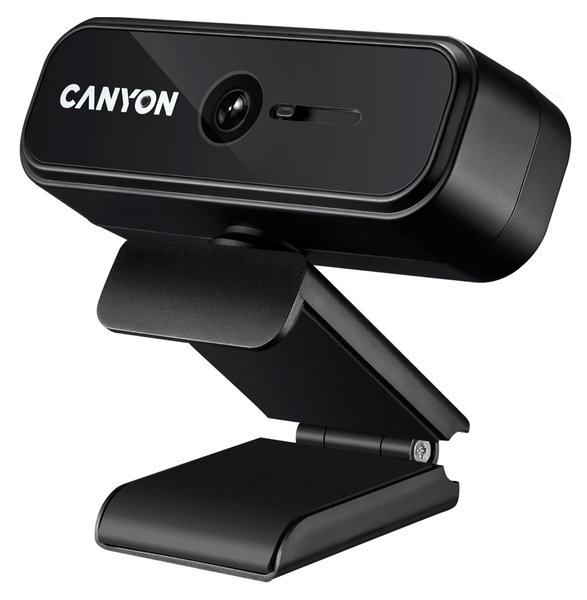 Веб-камера Canyon C2, Black, 1Mp, 1280x720/30 fps, мікрофон, фіксований фокус (від 20 см), механічна шторка, багатофункціональний затискач, USB 2.0, 1.5 м (CNE-HWC2) 217734 фото
