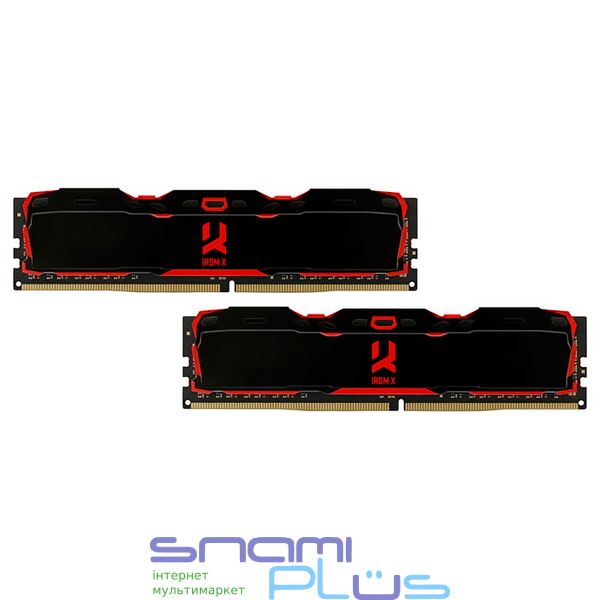 Память 8Gb x 2 (16Gb Kit) DDR4, 2666 MHz, Goodram IRDM X, Black, 16-18-18, 1.2V, с радиатором (IR-X2666D464L16S/16GDC) 161530 фото