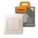 Выключатель двойной Videx Binera, Cream, 86x86 мм, IP20 (VF-BNSW2-CR) 219946 фото 4
