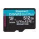 Карта пам'яті microSDXC, 512Gb, Kingston Canvas Go! Plus, без адаптера (SDCG4/512GBSP) 306630 фото 1