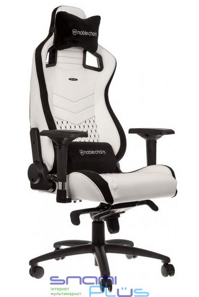 Игровое кресло Noblechairs EPIC, White/Black, искусственная кожа (NBL-PU-WHT-001) 257096 фото