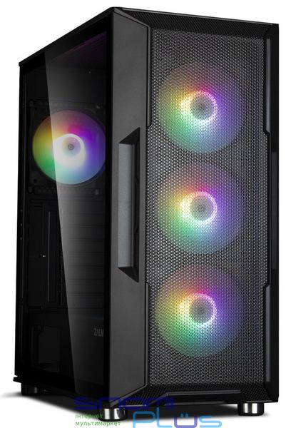 Корпус Zalman i3 NEO, Black, Mid Tower, без БП, для ATX / Micro ATX / Mini ITX, 2xUSB 3.0 / 1xUSB 2.0, макс. CPU - 162 мм / VGA - 355 мм, 4x120 мм RGB, боковая панель из закаленного стекла 266874 фото