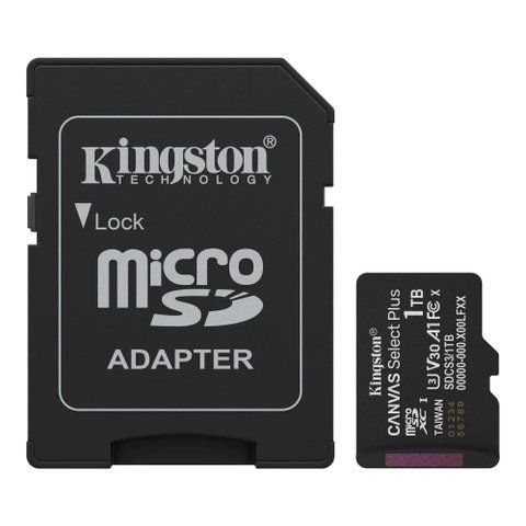 Карта пам'яті microSDXC, 1Tb, Kingston Canvas Select Plus, SD адаптер (SDCS3/1TB) 313144 фото
