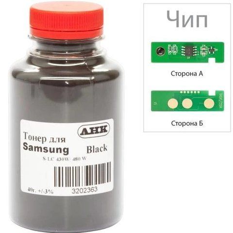 Тонер + чип Samsung SL-C430/C480, Black, 40 г, AHK (3202630) 172077 фото
