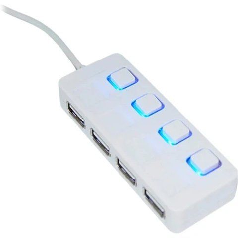 Хаб USB Lapara LA-SLED4, White 304780 фото