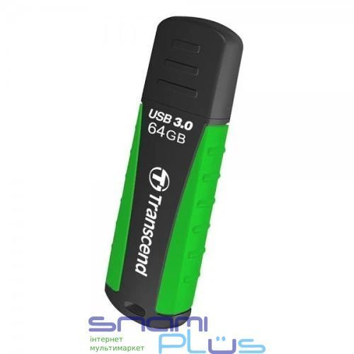 Флеш накопичувач USB 64Gb Transcend JetFlash 810, Black/Green, USB 3.1 Gen 1 (TS64GJF810) 180193 фото