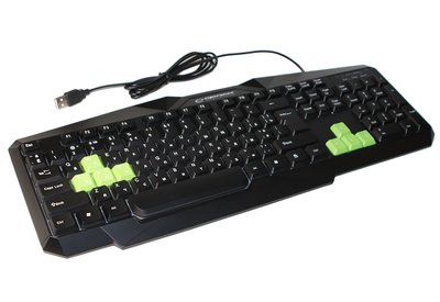 Клавіатура Esperanza Wired EGK201GUA ILLUMINATED Black/Green, USB 161538 фото