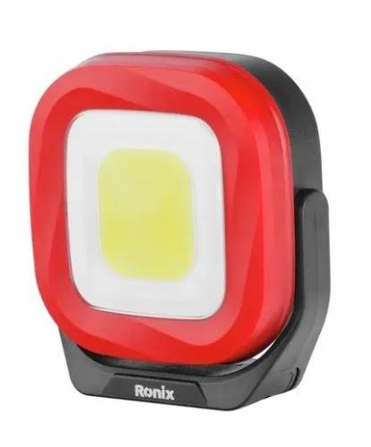 Ліхтар ручний Ronix RH-4221, Red/Black, 8 Вт, 1000 Лм, COB LED, 4 режими роботи, до 50 м, акумулятор 2000 mAh, Type-C, IPX4 284985 фото