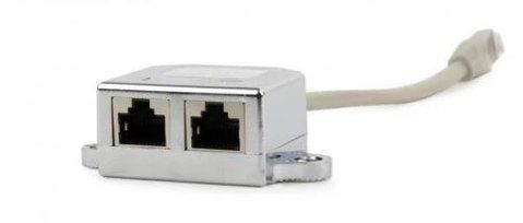 Розгалужувач порту RJ45, White, UTP, Cablexpert, 1 x RJ45 (мама)  2 x RJ45 (мама) (NCA-SP-02) 208643 фото