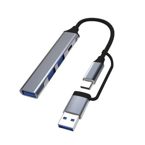 Хаб USB Dynamode DM-UH-314AC, Silver 310501 фото