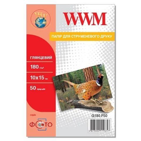 Фотопапір WWM, глянсовий, A6 (10х15), 180 г/м&sup2;, 50 арк (G180.F50) 116944 фото