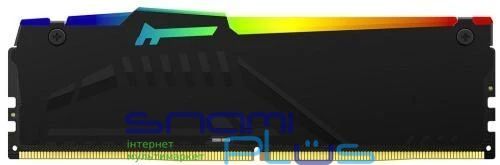Память 32Gb x 4 (128Gb Kit) DDR5, 5600 MHz, Kingston Fury Beast RGB (XMP), Black (KF556C40BBAK4-128) 287443 фото