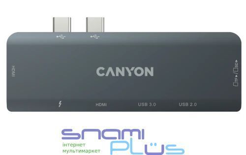 Док-станция Canyon 7-в-1 для MacBook, Grey (CNS-TDS05B) 217736 фото