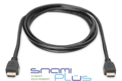Кабель HDMI (M) - HDMI (M), 1 м, Black, Assmann, V2.1, 8K / 60 Гц (AK-330124-010-S) 309959 фото