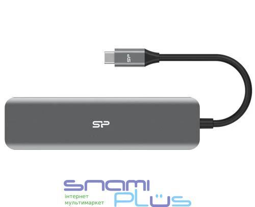 Док-станція Silicon Power Boost SU20 "7-в-1", Grey (SPU3C07DOCSU200G) 291191 фото
