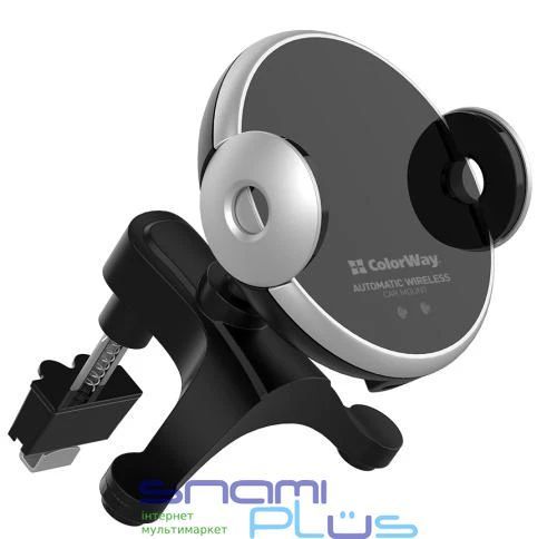 Автотримач для телефону ColorWay AutoSense Car Wireless Charger, Black, 15 Вт (CW-CHAW039Q-BK) 284348 фото