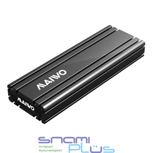 Кишеня зовнішня M.2 Maiwo K1686P, Black, NVMe, USB 3.1, формат 2230/2242/2260/2280, алюмінієвий корпус 183117 фото